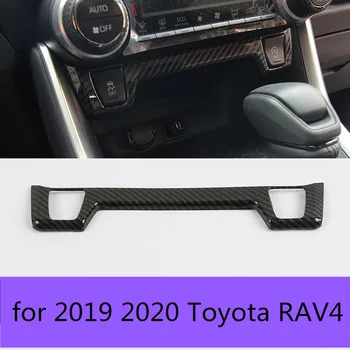 1 шт. автомобильная наклейка из нержавеющей стали, декоративная панель центрального управления для Toyota RAV4 RAV 4 MK5 2019 2020 годов выпуска