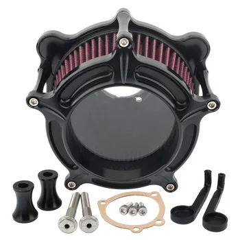 1 шт. Впускной фильтр воздухоочистителя с ЧПУ черного цвета для Harley EVO Twin Cam Dyna Softail Fatboy