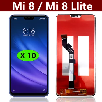 10 шт./лот, новый ЖК-дисплей для Xiaomi Mi 8 Lite, ЖК-экран isplay для Xiaomi Mi8 Lite, ЖК-дисплей с сенсорным экраном, дигитайзер в сборе