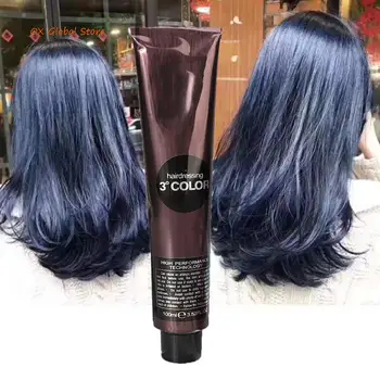 100 мл Натурального Мягкого Голубого Цвета Крем Для Окрашивания Волос Hair Professional Salon Стойкая Краска Для Волос Color Cream Для Различных Волос