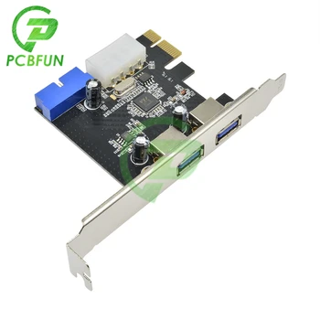 2-портовая Передняя панель PCI Express USB 3.0 с 4-контактным и 20-контактным адаптером для карт управления со скоростью передачи данных 5 Гбит / с для цифровых камер