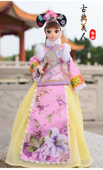 2019 новое китайское вечернее платье чонсам, традиционная юбка с разрезом в виде красного цветка, одежда для кукольного платья kurhn, аксессуары