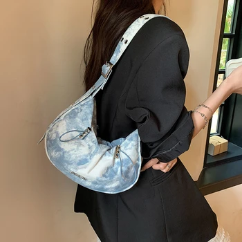2023 Новая женская сумка через плечо из набивной ткани, высококачественная сумка через плечо, дизайнерская брендовая женская сумка, модная милая сумочка