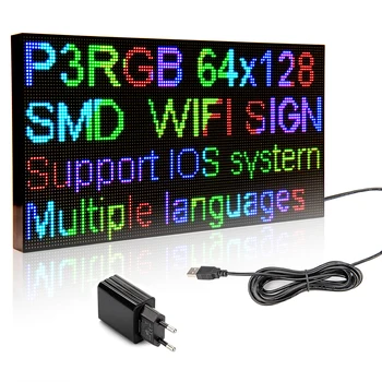 39 СМ HD P3 Led Moudle Дисплей RGB WiFi Программируемая Прокрутка Сообщения Светодиодная Вывеска Панель Открытый Рекламный Щит Дисплей Магазина Складная Подставка