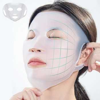 3D Силиконовая маска Для лица, Инструмент для ухода за кожей женщин, Подвесная Маска для лица, Гелевый лист Многоразового использования, Подтягивающий, Разглаживающий морщины, Укрепляющий Инструменты для фиксации ушей