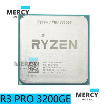 AMD Для Ryzen 3 PRO 3200GE R3 PRO 3200GE 3,3 ГГц четырехъядерный четырехпоточный процессор мощностью 35 Вт процессор L3 = 4M YD320BC6M4MFH socket AM4