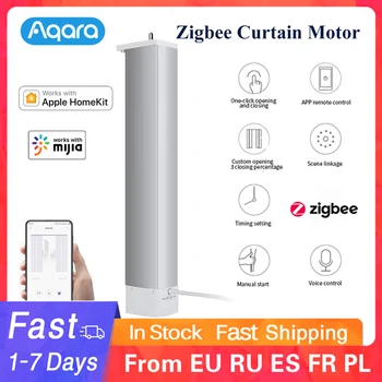 Aqara Smart Zigbee Curtain Motor ZNCLDJ11LM Настройка синхронизации движения для Xiaomi Automatic Rail с дистанционным управлением голосом Homekit Home