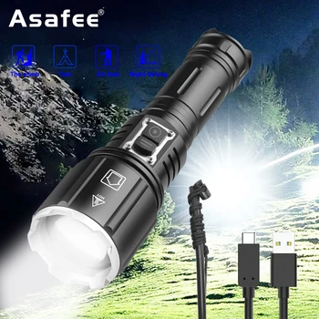 Asafee светодиодный фонарик Outdoorstrong Light портативный фонарик USB перезаряжаемый фонарь из алюминиевого сплава для кемпинга на открытом воздухе