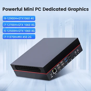 Kingnovy Дешевый F11 Mini PC Gamer i9 12900 H i7 12700 H NVIDIA GTX 1060 Thunderbolt 4 Микро Игровой Компьютер NUC Windows 11 WiFi