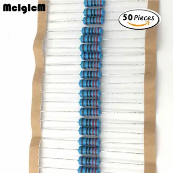 MCIGICM 50шт 1 Вт Металлический пленочный резистор 0,33-2,2 М Ом резисторы 10R 1R 100R 1 Вт резистор 15R 18R 47R 1K 2,2K 4,7K 5.1K 10K 100K 200K