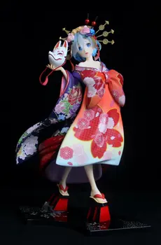Re: Нулевое начало жизни в другом мире Rem Kimono Oiran do uchu ПВХ фигурки игрушки коллекция Модель кукла подарок