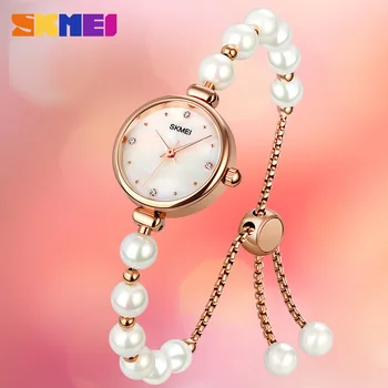 Skmei 2023 Новые аутентичные женские часы высокого класса, модные универсальные женские часы, часы-браслет, женские кварцевые часы