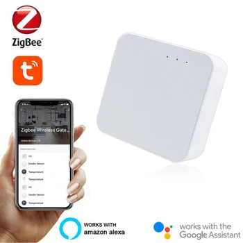Tuya Zigbee Gateway Hub Bridge Умный дом Дистанционное управление устройствами Zigbee через приложение Smart Life Совместимо с Alexa