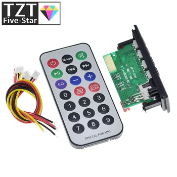 TZT Автомобильный Аудио USB TF FM-Радио Модуль Беспроводной Bluetooth 5V 12V MP3 WMA Декодер Плата MP3-Плеера с Дистанционным Управлением Для Автомобиля