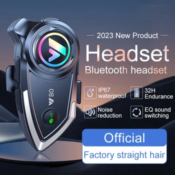 Y80 Мотоциклетный Bluetooth 5.3 шлем-гарнитура Беспроводная водонепроницаемая громкая связь Музыкальный наушник для райдеров Moto Headset