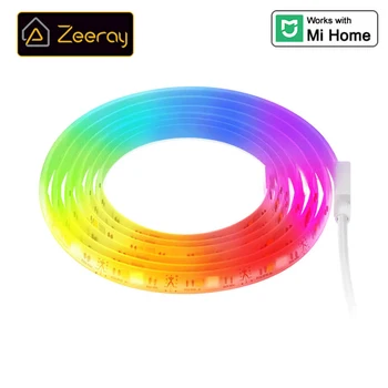 Zeeray Wi-Fi Smart Color Strip LED Deco Light 5V RGB USB Порт Плавная Регулировка Яркости Работает с Mi Home Google Assistant