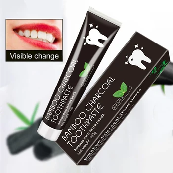 Бамбуковая черная зубная паста для отбеливания зубов Deep Clean Black Products Charcoal Универсальная отбеливающая зубная паста для ухода за зубами