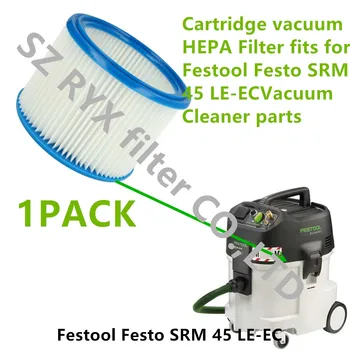 Вакуумный HEPA-фильтр с картриджем, 1 упаковка, подходит для запчастей для пылесоса Festool Festo SRM 45 LE-EC
