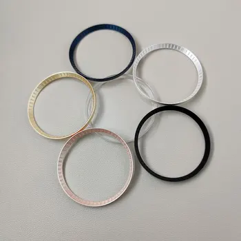 Внутреннее кольцо со стальной шкалой для часов, водонепроницаемое металлическое кольцо из серебристого/золотого/синего/черного/розового золота для NH35 NH36 4R 6R SKX007 SKX009