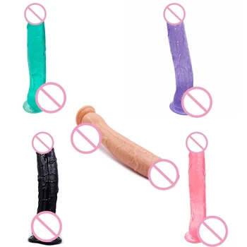 Водонепроницаемый реалистичный фаллоимитатор с присоской для лесбийских пар, секс-игрушки для удовольствия от мастурбации взрослых N7YB