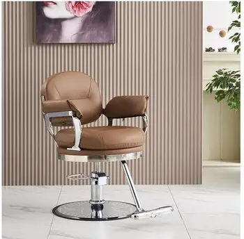 Высококлассное парикмахерское кресло для стрижки, специальное парикмахерское кресло для парикмахерской, простое, вращающееся, поднимающееся, гладильное и красильное кресло,