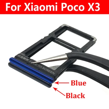 Держатель лотка для SIM-карты для Xiaomi Poco X3 Разъем адаптера NFC Запасные части