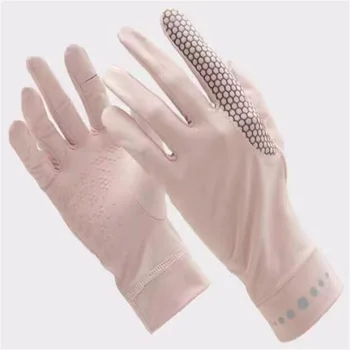Для женщин, велосипедные перчатки с защитой от ультрафиолета, Варежки с сенсорным экраном, Быстросохнущие Дышащие спортивные перчатки