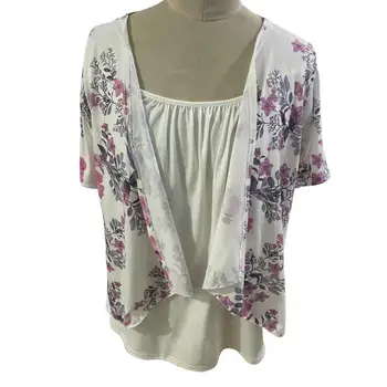 Женская блузка, женская футболка с принтом, летняя женская толстовка с цветочным принтом, блузка, одежда