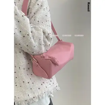 Женская высококачественная модная универсальная сумка через плечо, дизайнерская кожаная диагональная сумка, розовые кошельки, роскошная повседневная однотонная сумка.