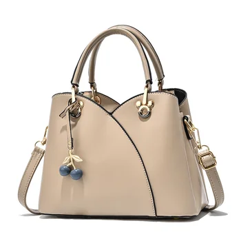 Женская сумка из искусственной кожи на одно плечо, кожаные сумки, простая модная женская сумка для мамы, новая вместительная сумка-мессенджер среднего возраста