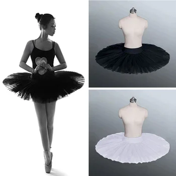 Женская танцевальная балетная юбка-пачка, девушки тренируются в блинном плато, Танцевальная одежда, плиссированные балетные юбки