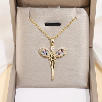 Женское модное ожерелье с подвеской личность ангел леди подарок на день рождения свадебные украшения подарок на годовщину