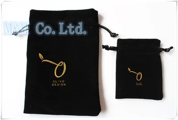 Изготовленная на заказ высококачественная упаковка ювелирных изделий с логотипом сумка на шнурке Бархатная сумка Бархатный мешочек