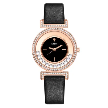 Изысканные минималистичные женские часы с простым бриллиантовым циферблатом, женские кожаные наручные часы, повседневные подарки, женские часы Reloj Mujer