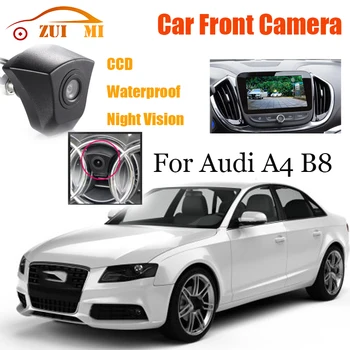 Камера с Логотипом Ночного Видения Car Front View Parking CCD Широкоугольная 170° Водонепроницаемая Для Audi A4 B8 2008-2016