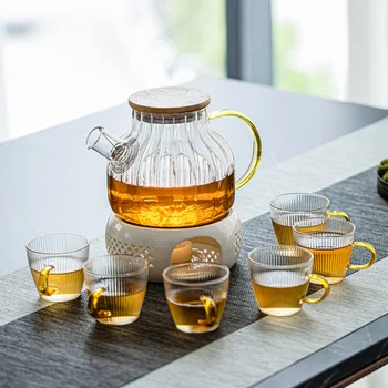 Керамическая чайная плита, стеклянный чайник, свеча, чайная плита, сохранение тепла, нагревательная основа, праздничный подарок, Чай кунг-фу, грелка для чайника
