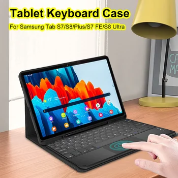 Клавиатура Для Samsung Galaxy Tab S7 S8 Plus S7 FE S8 Ultra Bluetooth Беспроводная Клавиатура Чехол Для Tab S6 Lite A8 S7 S8 Чехол Для Планшета