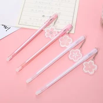 Креативная Гелевая ручка с подвеской в виде вишневого цветка, милые обучающие Офисные канцелярские принадлежности на водной основе