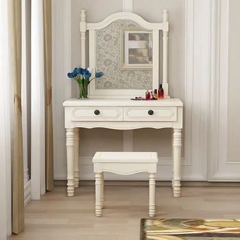 Легкий роскошный туалетный столик в европейском стиле для спальни простой многофункциональный бытовой туалетный столик набор мебели для спальни