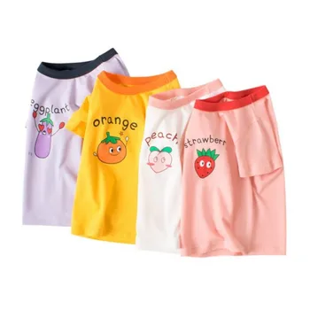 Летняя футболка для маленьких девочек с мультяшным принтом от 2 до 8 лет, футболки со львом для маленьких мальчиков и девочек, хлопковые топы с буквами для малышей
