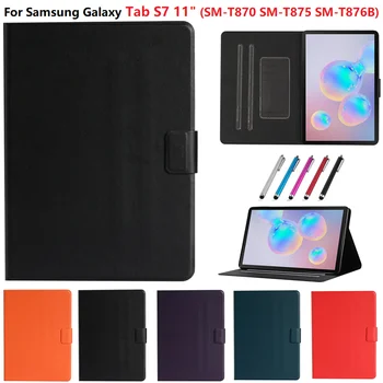 Магнитный кошелек с Откидной Подставкой для планшета Samsung Galaxy Tab S7 Case SM-T870 SM-T875 Funda Для Samsung Tab S7 11 11 