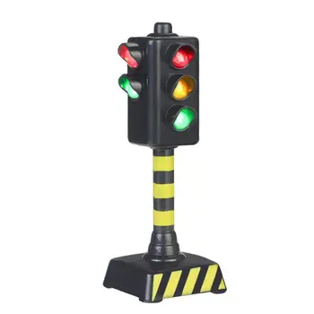 Мини-дорожные знаки, блок дорожного освещения со звуковым светодиодом, безопасность детей, развивающие игрушки для детей, идеальные подарки