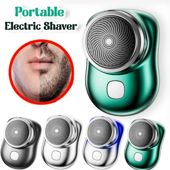 Мини-электробритва USB для мужчин, водонепроницаемый Триммер для бороды, Портативная дорожная бритва, Быстрая зарядка, Возвратно-поступательный станок для бритья