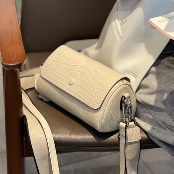 Модная новинка, женская сумка-подушка из 100% натуральной кожи Аллигатора, роскошная брендовая дизайнерская сумка через плечо, женские простые сумки через плечо