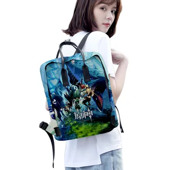 Модный рюкзак с 3D-печатью и вертикальный квадратный рюкзак