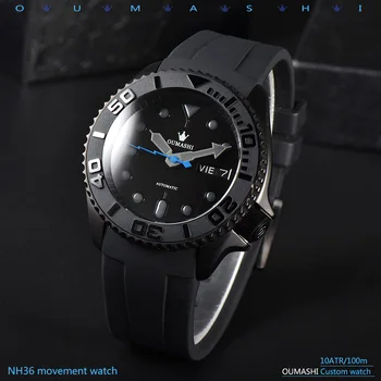 мужские часы Nh36 007 42 мм мужские автоматические часы NH36 водонепроницаемые часы для дайвинга диаметром 42 мм с сапфировым стеклом