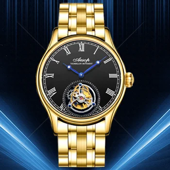 Мужские часы с турбийоном AESOP Flying, водонепроницаемые механические деловые наручные часы, Роскошные дизайнерские мужские часы со скелетом