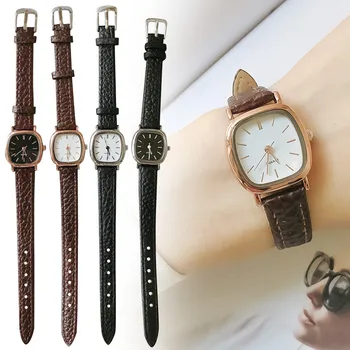 Набор женских часов с циферблатом и браслетом, женский кожаный ремешок, кварцевые наручные часы, женские часы Relogio Mujer Hot Montre Femme