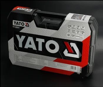 Набор ручных инструментов для ремонта автомобилей YATO High Grade 215 шт. Набор розеток YT-38841