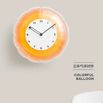 Настенные часы с воздушным шаром без перфорации, часы для украшения гостиной, трехмерные украшения рабочего стола, тумба для телевизора